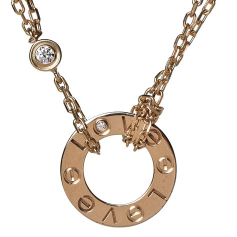 cartier love necklace with diamonds